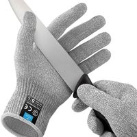 Gant anti-coupure A9 en maille d'acier inoxydable de qualité alimentaire, résistant aux couteaux, pour boucher