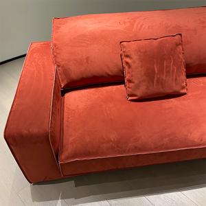 Uxury-sofás modulares de cuero nobuk para el hogar, conjunto de sofás seccionales de forma curvada para hotel y sala de estar - Product Image 3