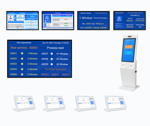 Ngân hàng, bệnh viện tự động hệ thống xếp hàng kiosk, màn hình cảm ứng vé máy nóng lạnh với LED hiển thị, quản lý hàng đợi hệ thống - Product Image 2