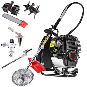 Desbrozadora de gasolina de 4 tiempos 139F 55.7cc, herramienta de jardinería personalizada de metal resistente para desmalezar, con mochila. - Product Image 1