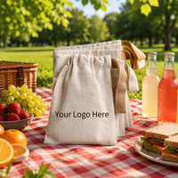Pochette en toile à chevrons avec cordon de serrage, emballage cadeau d'affaires, sac en lin pour savon artisanal, minimaliste et moderne
