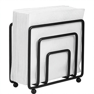 Black Coated Iron Modern Free Standing Napkin Stand Elegant Metal <b>Tissue</b> <b>Holder</b> Hotel <b>Kitchen</b> Accessories Napkin Rack - Product Image 3