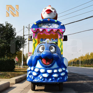 Train touristique sans rails sur le thème <span class=keywords><strong>de</strong></span> l'océan, 13 places, 48V, électrique, bleu, pour parc d'attractions, à vendre, fabricant direct - Product Image 5