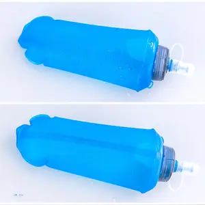 TPU Soft Flask Running Collapsible Water Bottles BPA-Free Running Flask for Hydration Pack, for Running Hiking Cycling Climbing