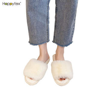 Top qualité femmes <span class=keywords><strong>les</strong></span> <span class=keywords><strong>plus</strong></span> chaudes moelleux pantoufles chaussures chambre <span class=keywords><strong>chaud</strong></span> maison en peluche fourrure moelleux doux pantoufles prix de gros - Product Image 4