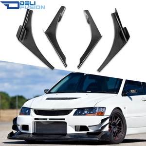 สำหรับมิตซูบิชิแลนเซอร์อีโวลูชั่น EVO 7 8 9 CT9A ปี 2001-2007 ชุดแต่งคาร์บอนไฟเบอร์กันชนหน้า Canards Splitter VTX Cyber Body Kit 4 ชิ้น - Product Image 1
