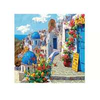 Peintures murales DIY Peinture à l'huile Peinture par numéros & Paysage coloré Peinture sur toile par numéros pour la décoration de la maison
