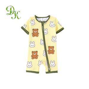 Combinaisons pour bébé respirantes et confortables de nouvelle conception, imprimées par sublimation, avec fermeture éclair ou boutons - Product Image 2