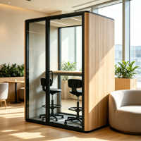 Cabine de travail modulaire moderne insonorisée et acoustique, portable, pour espace de travail ouvert