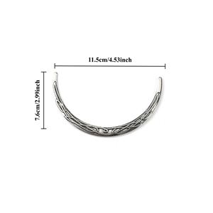 Horquilla de pelo retro de madera plateada con borlas - Diseño nórdico mítico de brujería, horquilla en espiral de 16 cm - Product Image 3