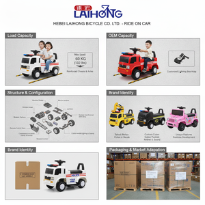 Camion de pompiers électrique pour enfants, ambulance, <span class=keywords><strong>tricycle</strong></span>, jouet pour bébé de 2 à 5 ans, voiture télécommandée, matière plastique - Product Image 6