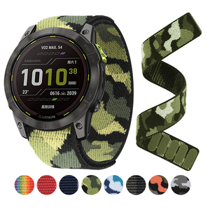 สายนาฬิกาไนลอนสำหรับเล่นกีฬาขนาด20มม. 22มม. 26มม. สำหรับ Garmin Fenix 8 43มม. 47มม. 51มม. สัญชาตญาณ2 2X 2วินาที - Product Image 1