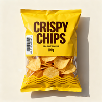 Sac en plastique laminé imprimé sur mesure avec une barrière élevée améliorée, une fermeture solide et des performances résistantes à l'humidité pour les croustilles de pommes de terre
