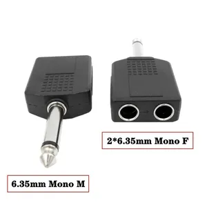 Adaptador de Audio de 6.35mm 1/2, 3051, Doble AV, Dos Orificios RCA, Macho 3.5/RCA, Hembra 2x6.35mm, para Amplificador, Altavoz, Micrófono - Product Image 2