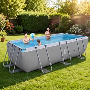 <span class=keywords><strong>Piscine</strong></span> <span class=keywords><strong>hors</strong></span> <span class=keywords><strong>sol</strong></span> rectangulaire à structure métallique, grande taille 4,0m x 2,07m x 1,22m, la plus vendue, <span class=keywords><strong>pour</strong></span> jardin extérieur - Product Image 6
