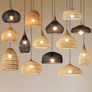 <span class=keywords><strong>Lampe</strong></span> suspendue en <span class=keywords><strong>rotin</strong></span> avec <span class=keywords><strong>abat</strong></span>-<span class=keywords><strong>jour</strong></span> en <span class=keywords><strong>rotin</strong></span> <span class=keywords><strong>pour</strong></span> l'éclairage décoratif intérieur et extérieur - Product Image 2