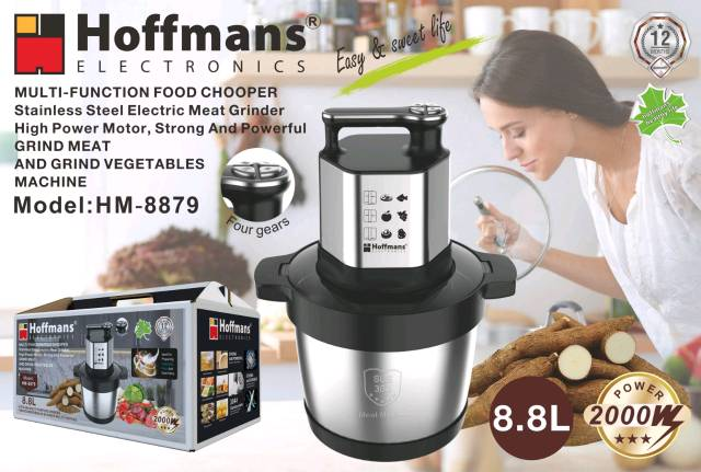 Hoffmans 8.8L Electric Meat Grinder & Food Chopper