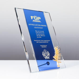 โรงงานขายส่งแผ่นรางวัลแก้ว K9 แบบกำหนดเอง แผ่นแก้วใส - Product Image 2