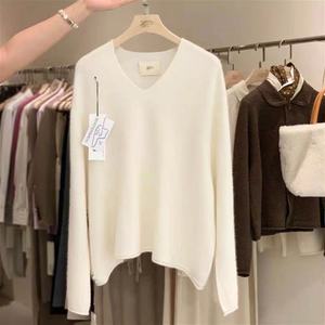 Maglione da donna in Cashmere con scollo <span class=keywords><strong>a</strong></span> V puro modello puro <span class=keywords><strong>a</strong></span> mano pura - Product Image 6