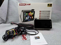 Caméra embarquée A6 WiFi avec écran 4,5 pouces, Carplay, double caméra avant et arrière 2K 1080P, DVR, vue de recul, enregistrement en boucle, verrouillage de fichier