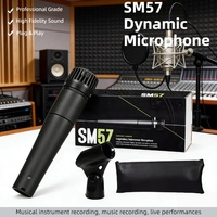 Ensemble de microphones dynamiques SM57 - Utilisation en conférence et en studio, micro filaire à réduction de bruit pour batterie