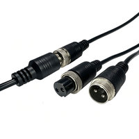 Câble d'alimentation aérien étanche personnalisé GX16 à 2 broches, cordon d'alimentation CC à 2 conducteurs pour éclairage LED extérieur