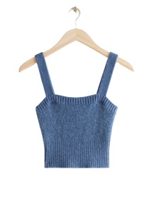 Custom Women's <strong>Sweater</strong> Fashion Knitwear Knitted Jumper Camisole <strong>Cropped</strong> Fitted Knit Top Women's Knitted <strong>Sweater</strong> <strong>Vest</strong> - Product Image 5