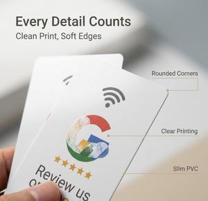 Carte NFC <span class=keywords><strong>de</strong></span> commentaires et d'évaluation avec puce électronique à détection sans contact pour restaurants, hôtels et auberges - Product Image 1