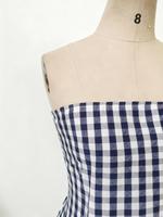 Robe tube sexy à taille haute et coupe ajustée en polyester et coton à carreaux rétro, tendance mode estivale pour femmes