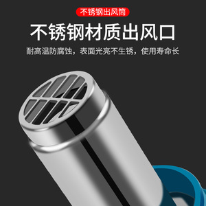 ปืนเป่าลมร้อนอุณหภูมิสูง 1800 วัตต์ ระดับอุตสาหกรรม ปรับอุณหภูมิได้ สำหรับงานแปรรูปหินและอบแห้งรถยนต์ - Product Image 2