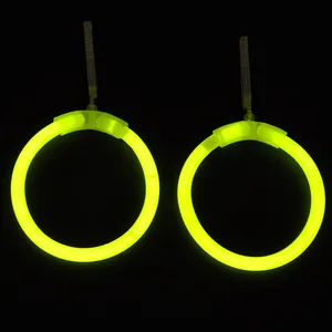 Hot Selling Colorful Luminous Professional Glow Round Earring Sticks Dancing Party Supplies