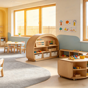 Kainice, vente en gros, OEM, ensemble de meubles Montessori pour maternelle, bois écologique, table et <span class=keywords><strong>chaise</strong></span> pour enfants, garderie, école maternelle - Product Image 3
