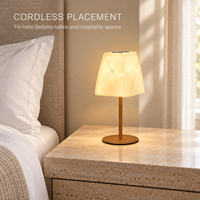 Lampe de table LED moderne à motif marbre, avec capteur tactile, gradation progressive, 3 CCT, sans fil, rechargeable, pour salle à manger et chevet, ambiance lumineuse