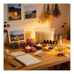 Kit de fabrication de bougies en cire de coco et de soja avec huile parfumée, colorant, pots et outils pour les artisans, les entreprises et les ateliers de démarrage - Product Image 4