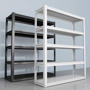 Giá để đồ bằng thép 5 tầng màu đen có thể điều chỉnh, dùng cho nhà ở, phòng khách, bệnh viện, nhà bếp, ban công, kho hàng, siêu thị và nhiều hơn nữa - Product Image 6