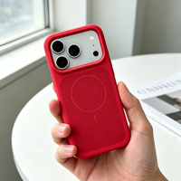 Coque de téléphone en silicone liquide JOYPORODO S088, panneau arrière magnétique, coque en silicone pour iPhone 17 Pro Max, coque de téléphone en silicone antichoc