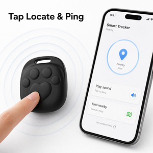 Étiquette intelligente certifiée Google Find My Device, traceur <span class=keywords><strong>GPS</strong></span>, localisateur anti-perte pour Android, <span class=keywords><strong>Samsung</strong></span>, animaux domestiques, clés, bagages - Product Image 4
