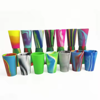 Gobelet en silicone sans BPA, incassable, compatible micro-ondes, résistant aux chocs, réutilisable, passe au lave-vaisselle, personnalisable – pour toutes les boissons