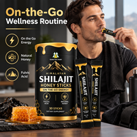Bâtonnets de miel au Shilajit, Gommes de Shilajit Pur de l'Himalaya Or, Bonbons Gommeux au Shilajit Or Prêts à être expédiés