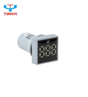 Série AD22, lampe indicatrice à bornes à vis, voltmètre, fréquencemètre, AC50~500V, 0~99HZ, LED personnalisable en couleur, 22mm, 50000