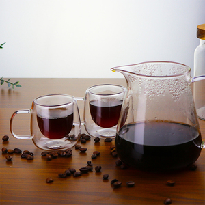 Tazas de Café de Vidrio Borosilicato Transparente de Doble Pared de 80 ml, Tazas de <span class=keywords><strong>Espresso</strong></span> con Asa y Bandeja de Bambú, Venta al Por Mayor - Product Image 3
