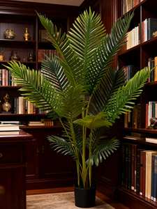 Planta Artificial de Palmera Dispersa, Planta Verde de Simulación, Estilo Nórdico, Planta en Maceta para Decoración de Interiores - Product Image 2