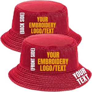 9 Unisex Adult <b>Summer</b> Bucket <b>Hat</b> Solid Color Cotton Cap with Custom Embroidery for Fishing Casual Daily Use <b>Men</b> & Women - Product Image 1