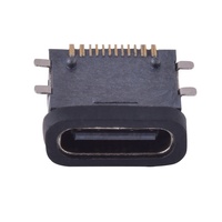 USB 타입-C 16핀 SMD IPX6 방수 SMT 커넥터 (3A 정격, 10,000 사이클 내구성)