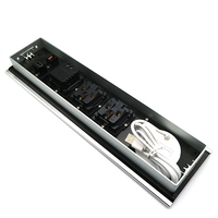 Jiaxin Caché noir Smart Power Socket meubles de bureau coulissant avec sans fil pour table