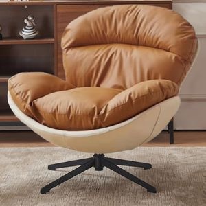 <span class=keywords><strong>Fauteuil</strong></span> pivotant moderne en <span class=keywords><strong>cuir</strong></span> et tissu avec éponge haute densité à mémoire de forme pour salle à manger et hôtel - Product Image 2