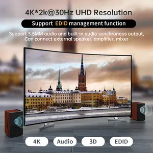 4K 30Hz Video HDMI Matrix 4x4, mt-viki HDMI Matrix Switcher Splitter 4 in 4 out EDID