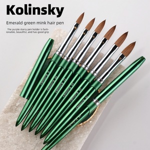 Pincel de Uñas Acrílico Kolinsky Profesional de Alta Calidad para Uso en Salones de Belleza, Proveedor de Uñas con Logotipo Personalizado - Product Image 1