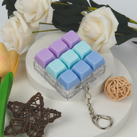 Porte-clés LED lumineux en forme de capuchon de clavier mécanique, jouet anti-stress, clicker, avec logo personnalisé, cadeau, vente en gros