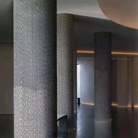 Tuiles en pierre flexibles de haute qualité avec texture tissée en chanvre, antidérapantes, design moderne, fonction de brique réfractaire pour mur intérieur